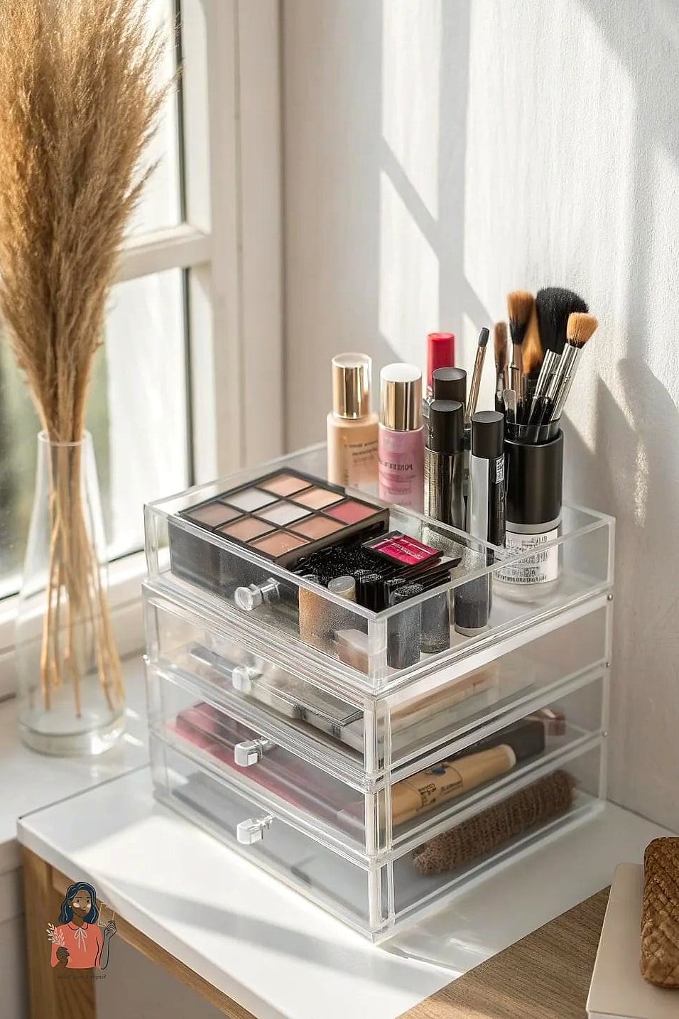 25 Gorgeous Makeup Organization Ideas Every Beauty Lover Needs 7 Stackable Clear Storage Bins
