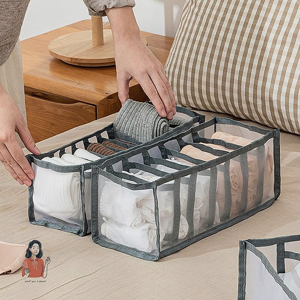 30 Genius Sock Storage That Will Change Your Life 14 Stackable Mesh Drawers