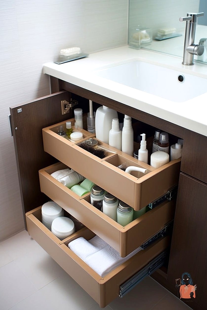 21 Amazing Bathroom Vanity Organization Tips to Try This Weekend 17 Store Backup Products in a Separate Bin