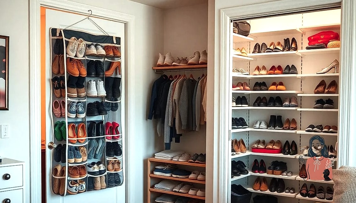 22 Genius Bedroom Organization Tips That Will Change Your Life 19 Store Shoes Vertically Instead of in a Pile
