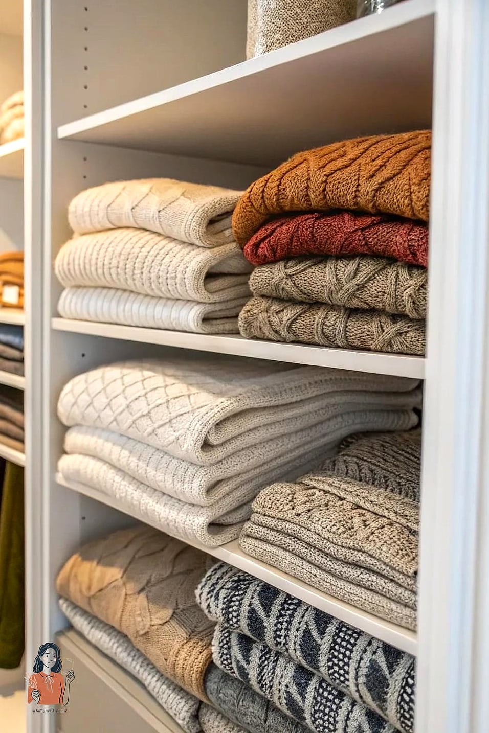 20 Simple Sweater Storage Ideas That Are So Satisfying 12 Store Sweaters by Color for a Cleaner Look