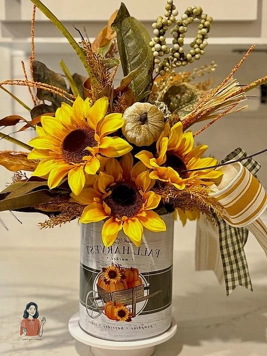 Sunflower and Wheat Mason Jar