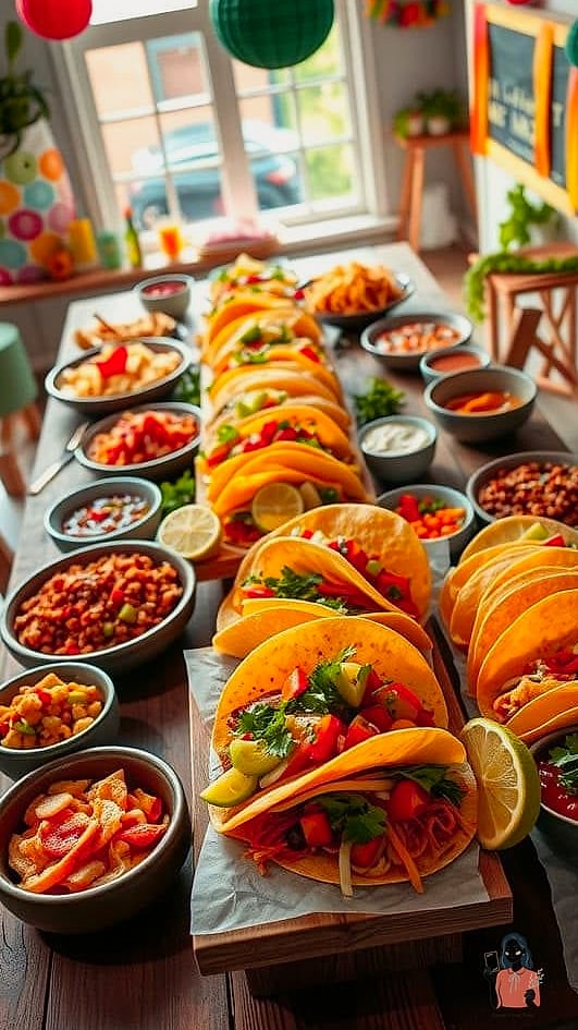 25 Adorable Party Food Platters for the Best Party Ever 16 Taco Bar Platter