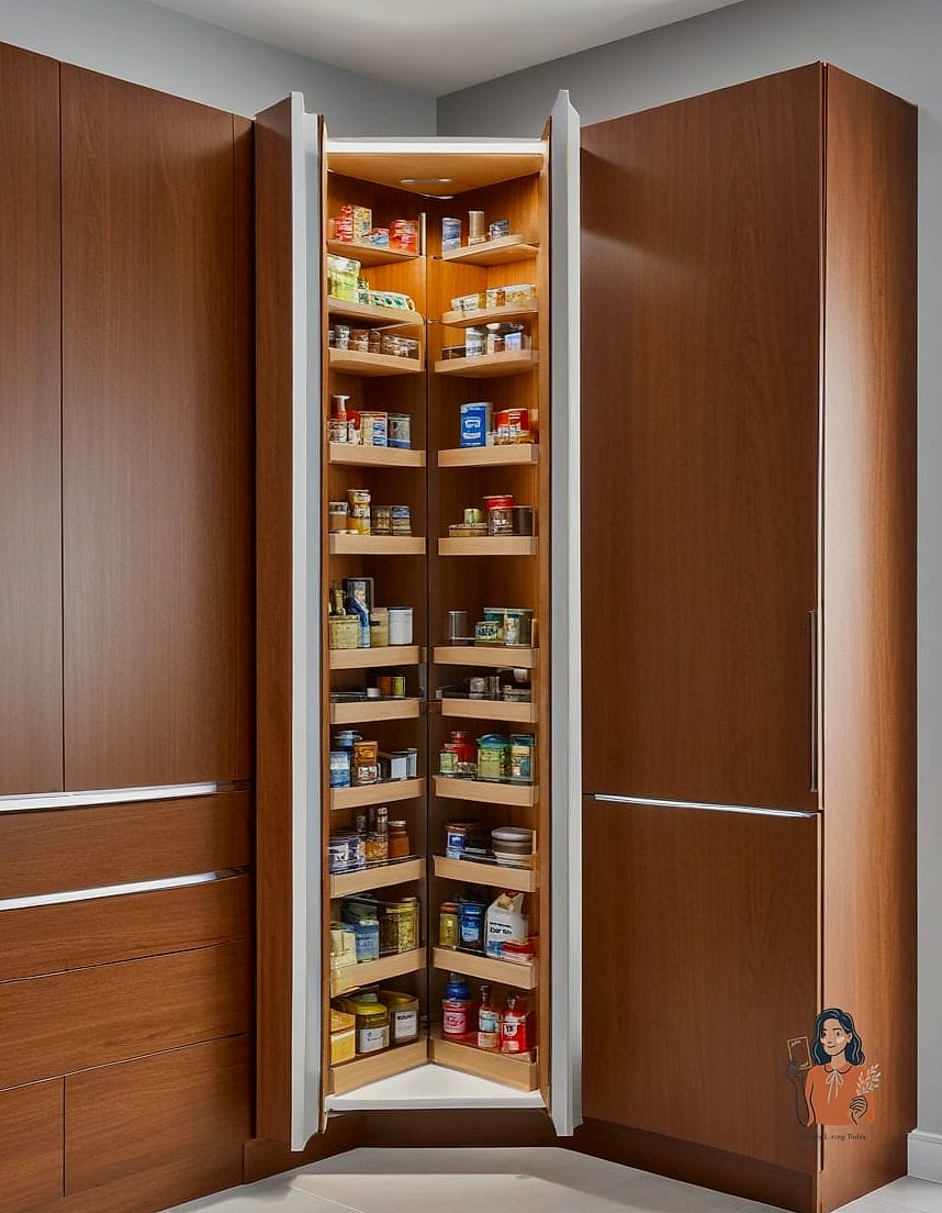 28 Brilliant Corner Cabinet Organization Worth Pinning Immediately 28 Tiered Can and Jar Organizer With Front Labels