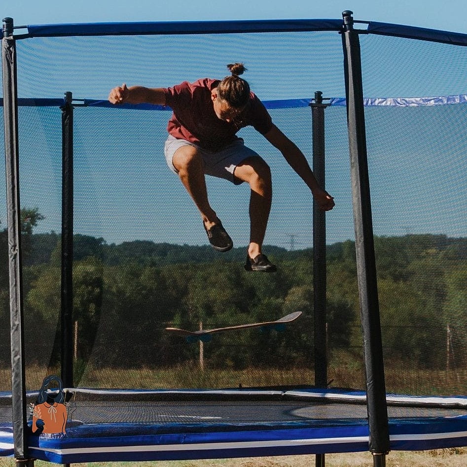 30 Amazing Trampoline Games That Are Absolutely Guaranteed to Be a Hit 23 Trampoline Sock Skate