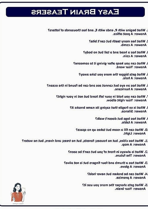 Trivia Question Sheets