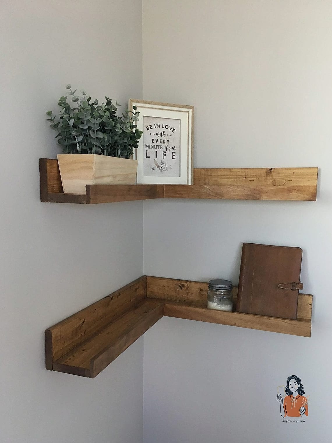 Try a Corner Shelf Unit Instead of a Nightstand