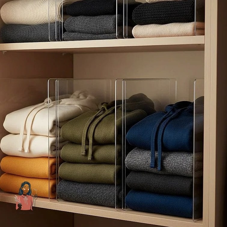 27 Clever Hoodie Storage Ideas to Try This Weekend 22 Try Drawer Dividers Instead of Bins