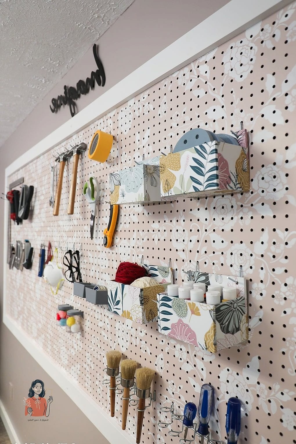 Two-Tone Pegboard for His and Hers Zones