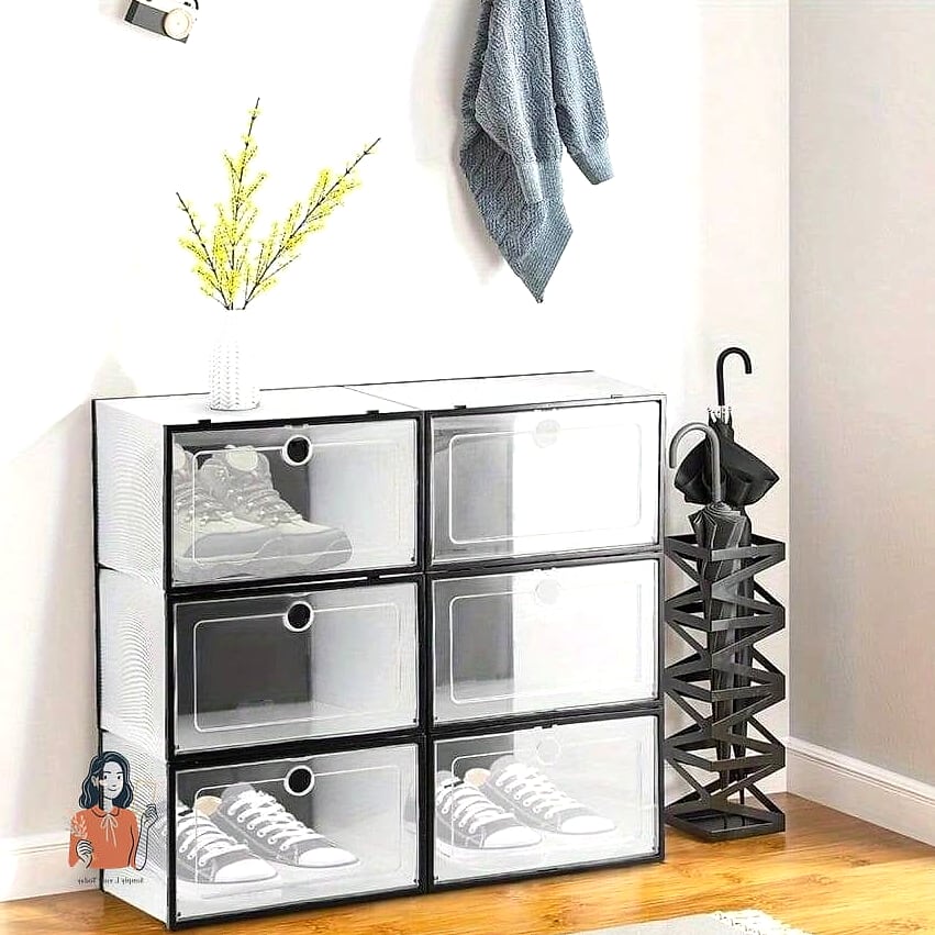 Use Clear Stackable Bins Instead of Cardboard Boxes