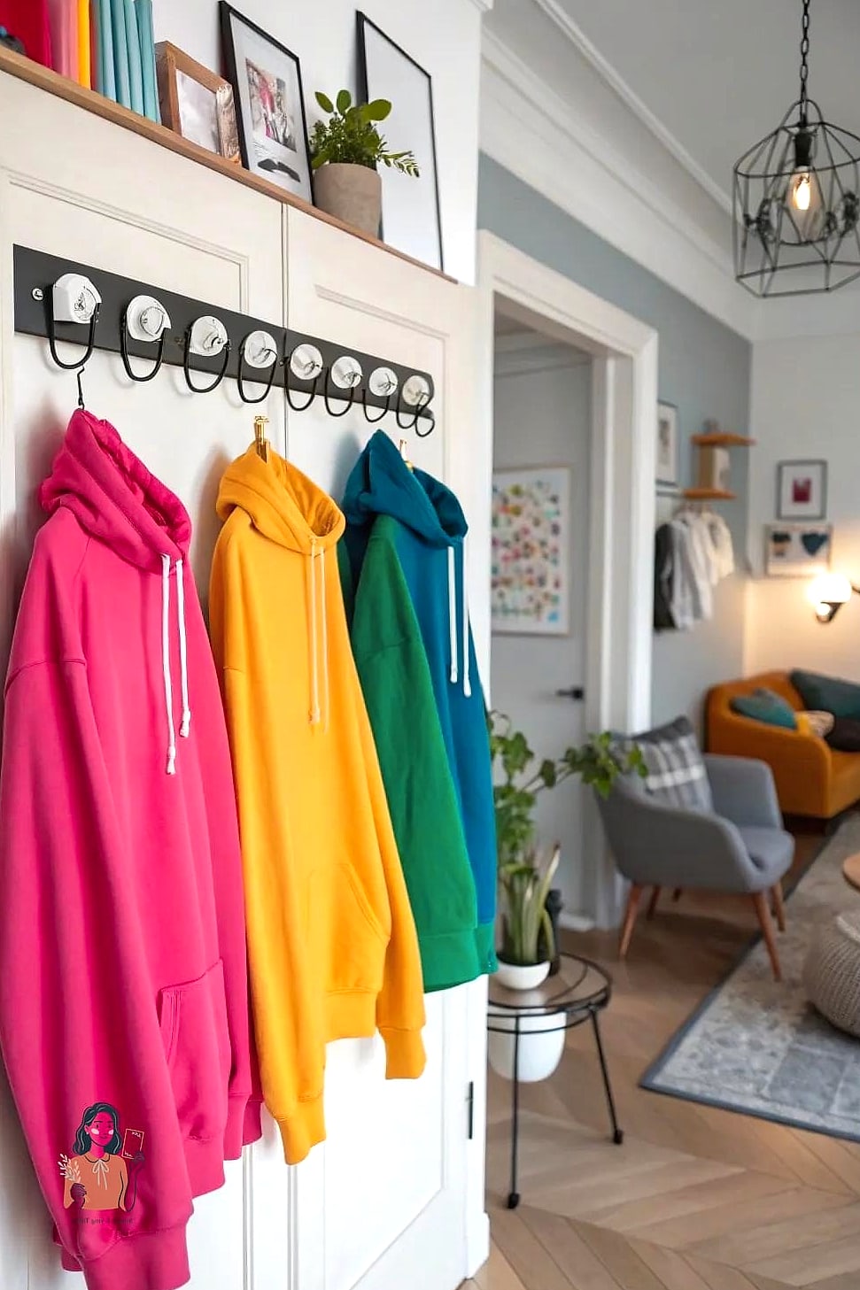 27 Clever Hoodie Storage Ideas to Try This Weekend 27 Use Command Hooks for a Renter-Friendly Option