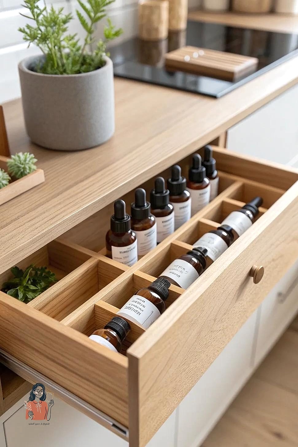 Use Drawer Dividers for Under-Sink Storage