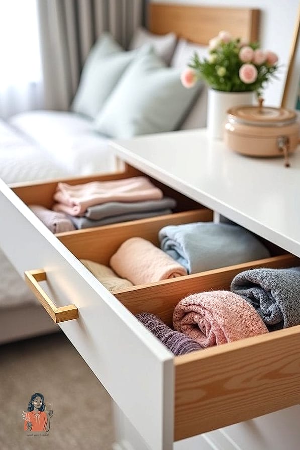 22 Genius Bedroom Organization Tips That Will Change Your Life 9 Use Drawer Dividers for Everything, Not Just Socks