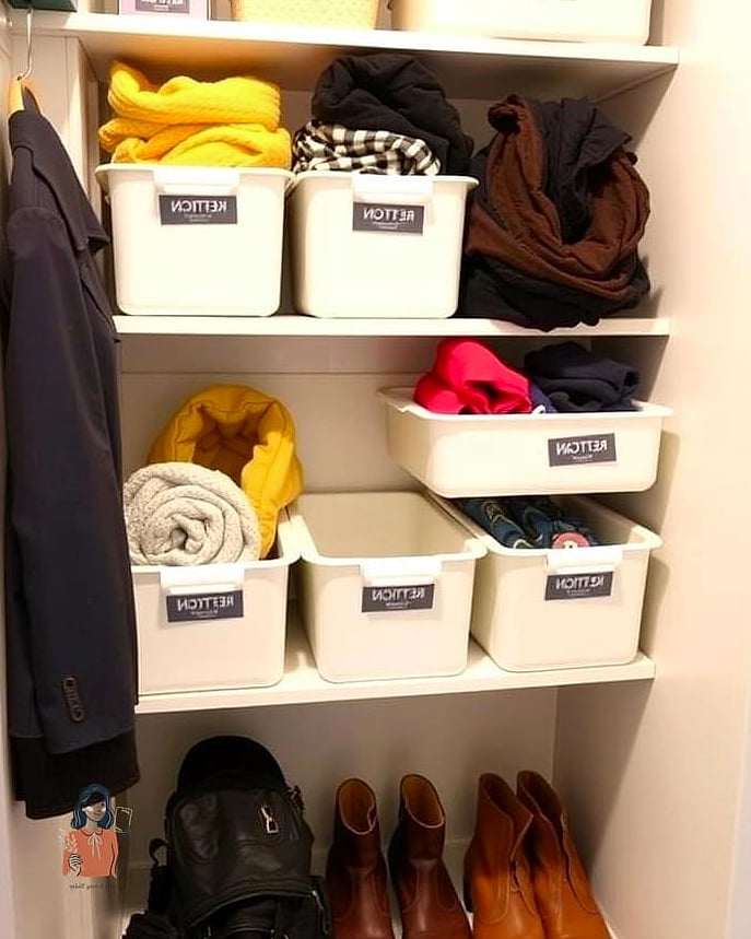 Use Labeled Bins for Accessories