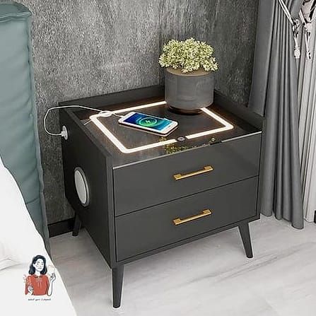Use a Nightstand With a Built-In Book Ledge