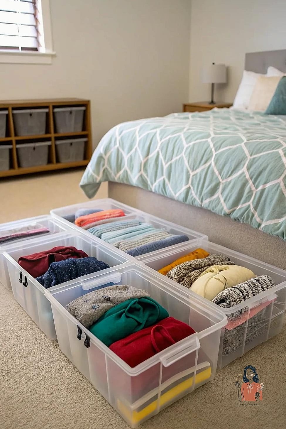 27 Clever Hoodie Storage Ideas to Try This Weekend 24 Use Slimline Storage Boxes on a Closet Shelf