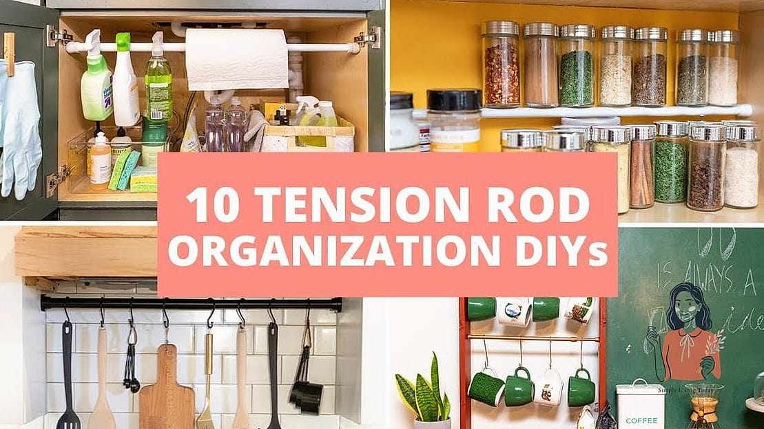 Use Tension Rods Inside Cabinets