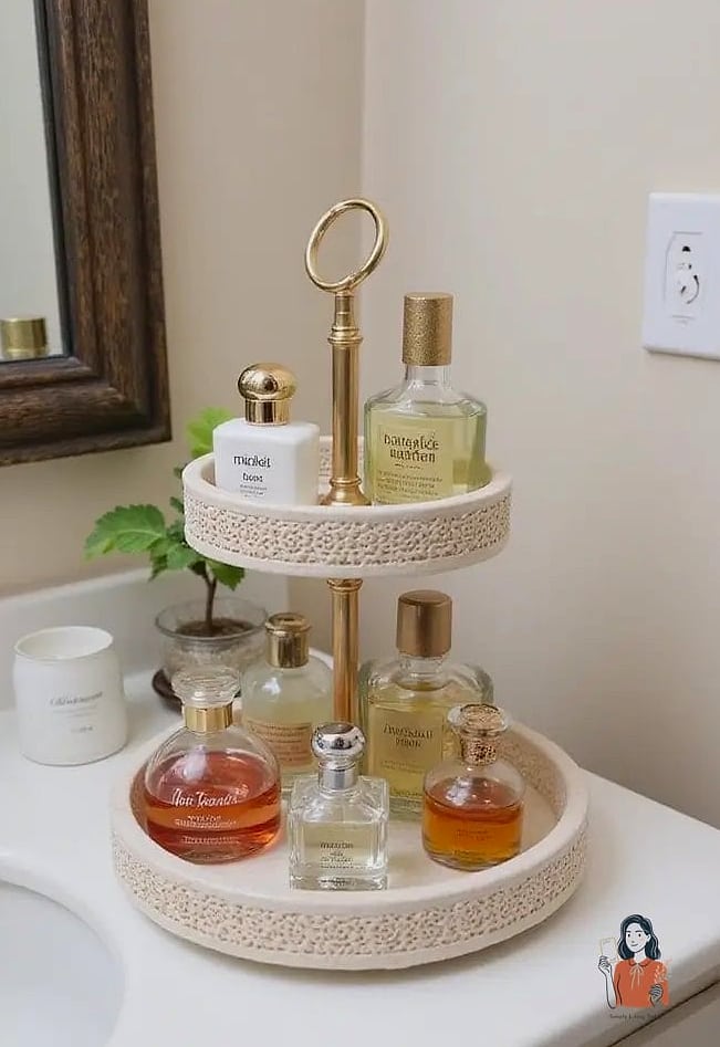 21 Amazing Bathroom Vanity Organization Tips to Try This Weekend 14 Use a Tiered Tray for Skincare Products