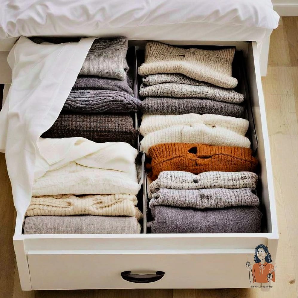 20 Simple Sweater Storage Ideas That Are So Satisfying 10 Use Under-Bed Storage for Extra Capacity