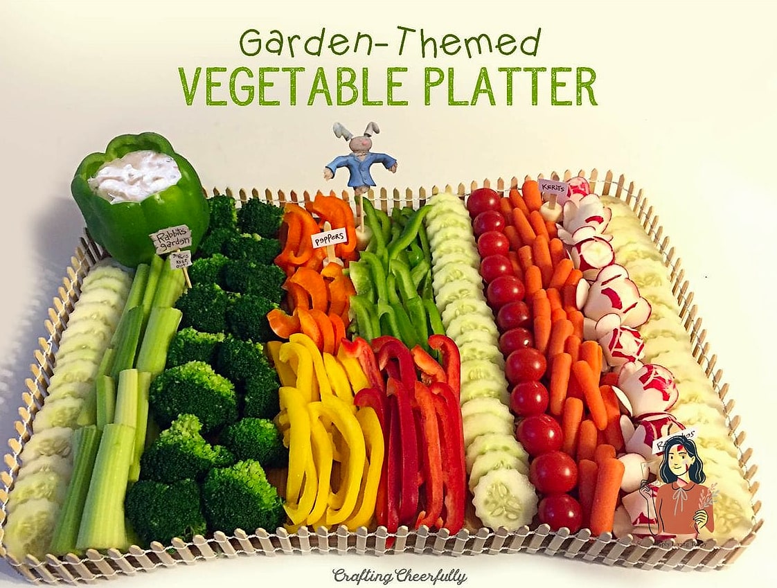 25 Adorable Party Food Platters for the Best Party Ever 5 Veggie Garden Platter
