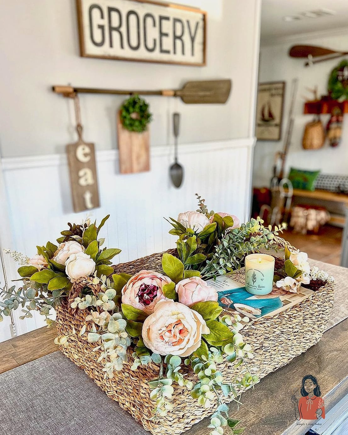 Vintage Basket Centerpieces