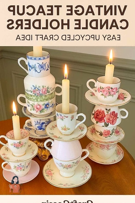 21 Easy Diy Candle Holders You Can Make This Weekend 21 Vintage Teacup Candle Holders