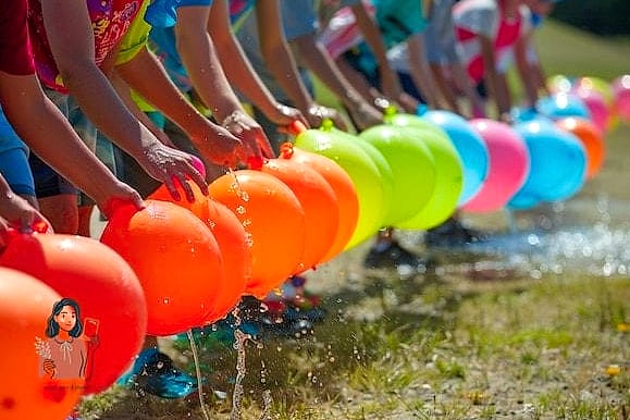 Water Balloon Toss Relay
