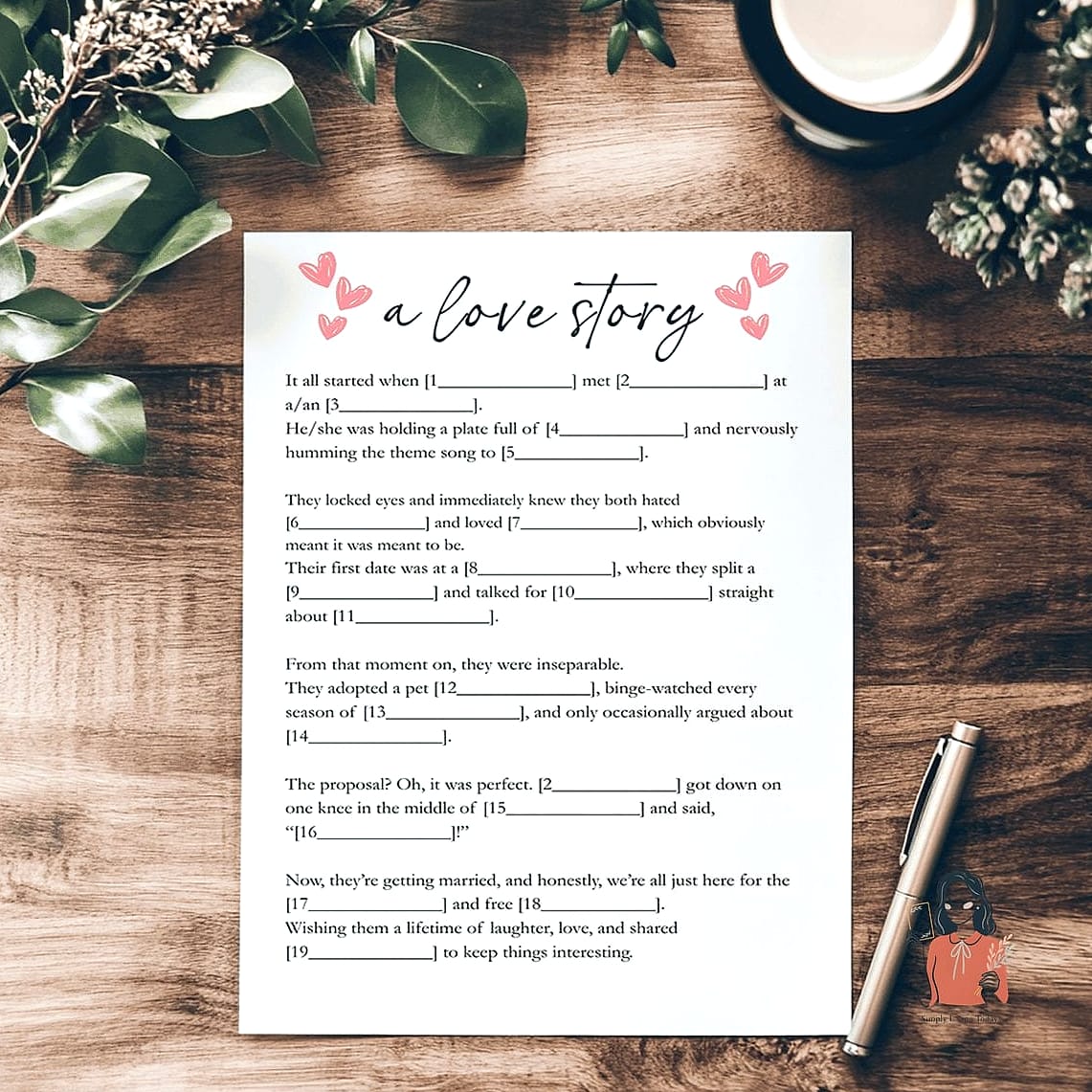 28 Unforgettable Wedding Games That Are Totally Pinterest-Worthy 11 Wedding Mad Libs