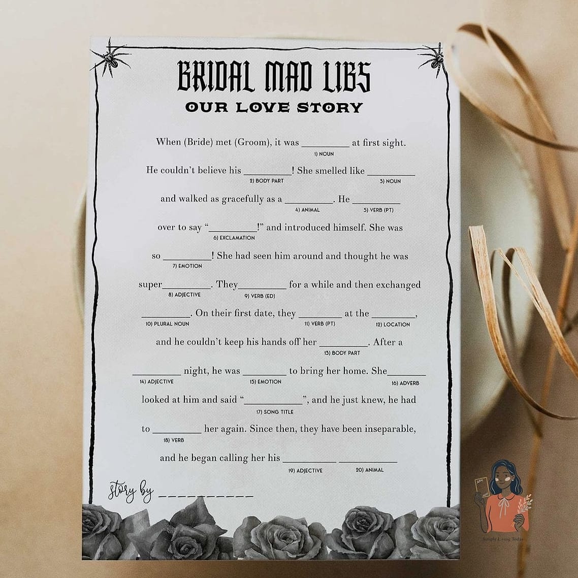 28 Amazing Wedding Reception Games That Are Absolutely Perfect 16 Wedding Mad Libs