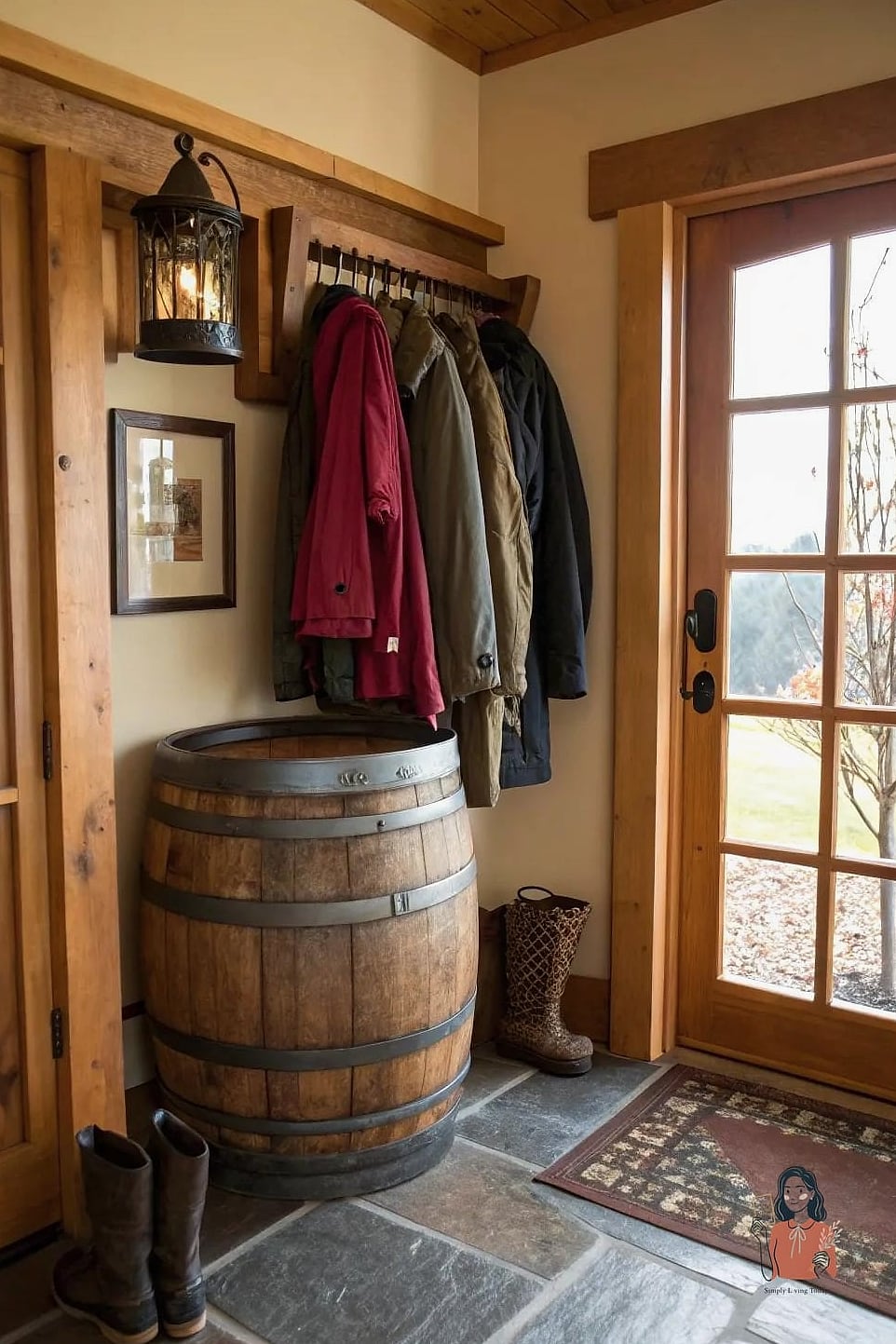 Wine Barrel Stave Rack