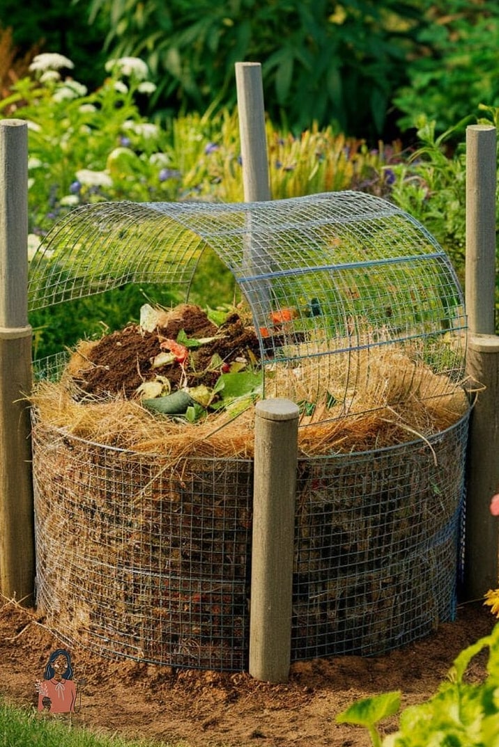 21 Amazing Diy Compost Bin That Will Transform Your Space 3 Wire Mesh Cylinder Bin