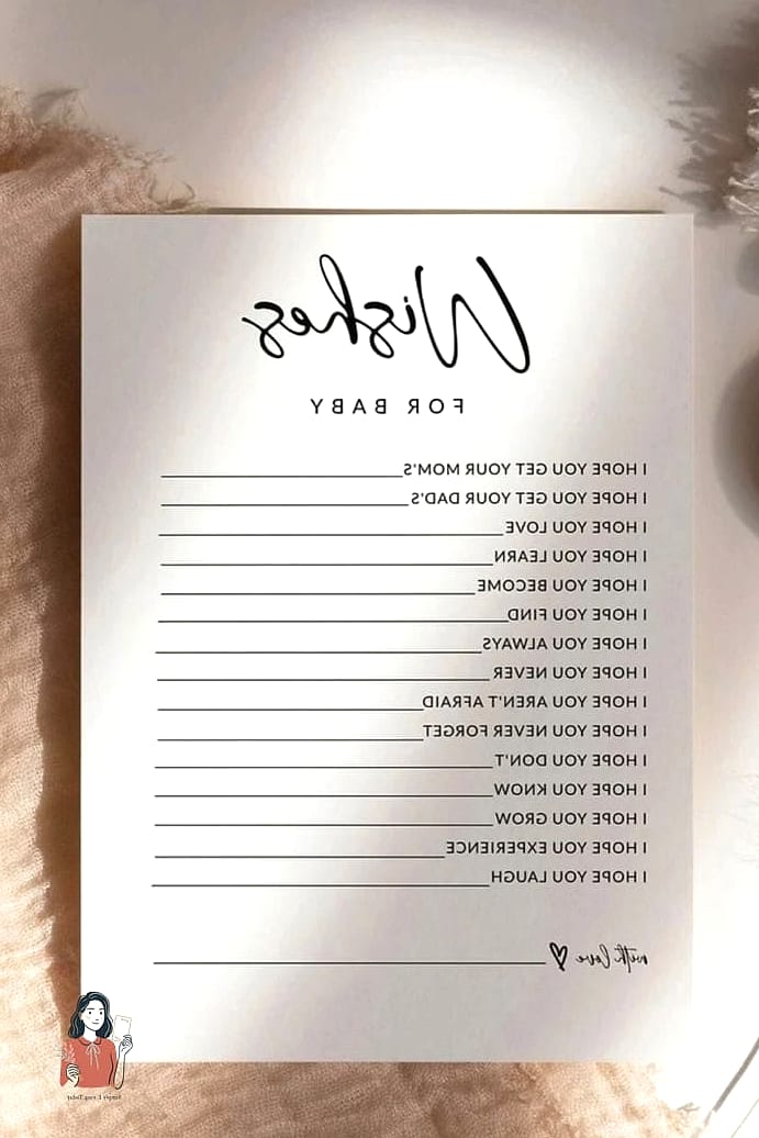 26 Unforgettable Printable Baby Shower Games That Are Totally Pinterest-Worthy 14 The Wishes for Baby Wheel
