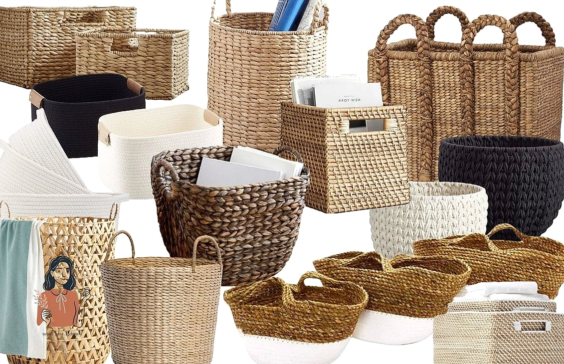 Woven Baskets for Dessert Table Styling